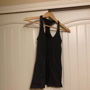 Lululemon Racerback Tank Top Dark Gray Solid Pullover Lightweight Size 4 Classic
